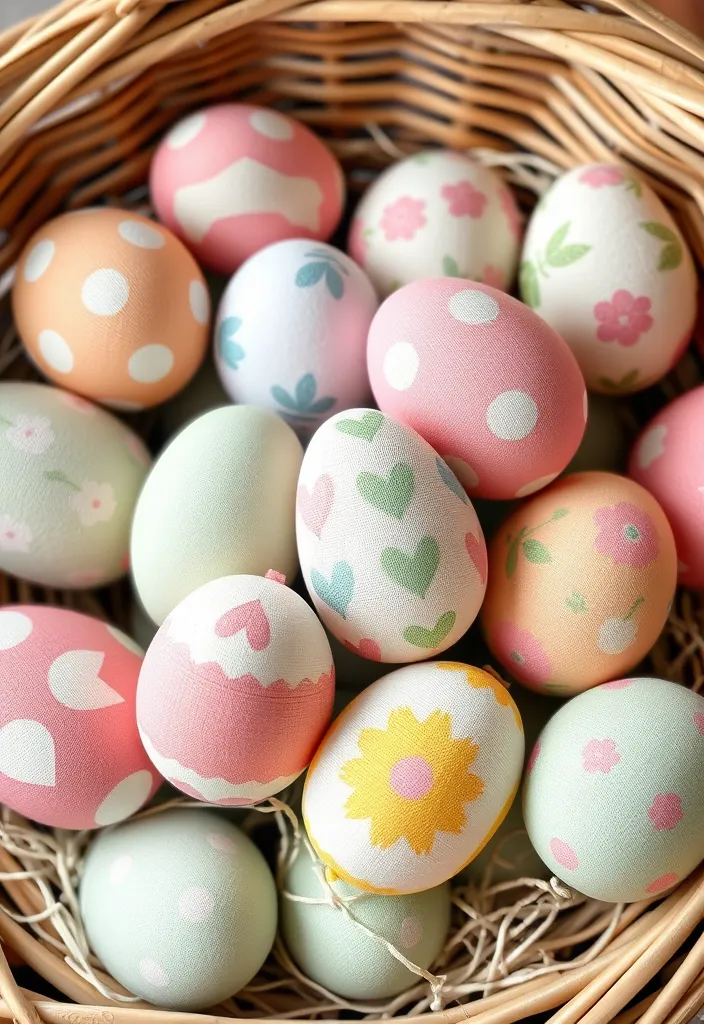 22 Creative Easter Egg Decorating Ideas to Try This Spring - 13. Fabric Wrapped Eggs