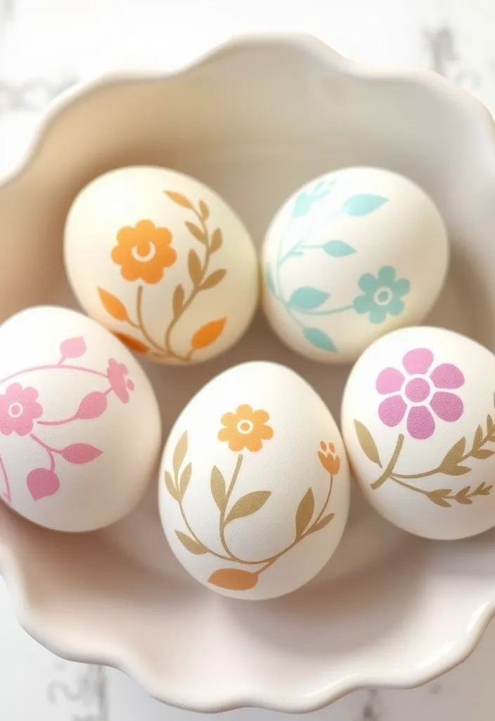 22 Creative Easter Egg Decorating Ideas to Try This Spring - 14. Stenciled Eggs