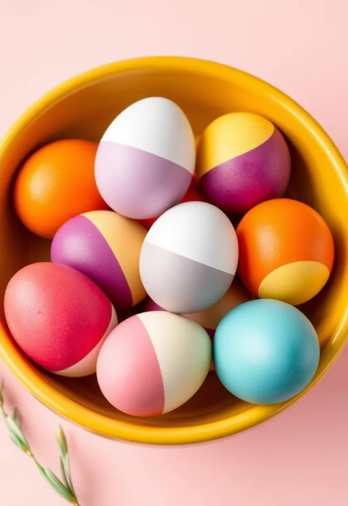 22 Creative Easter Egg Decorating Ideas to Try This Spring - 16. Color-Blocked Eggs