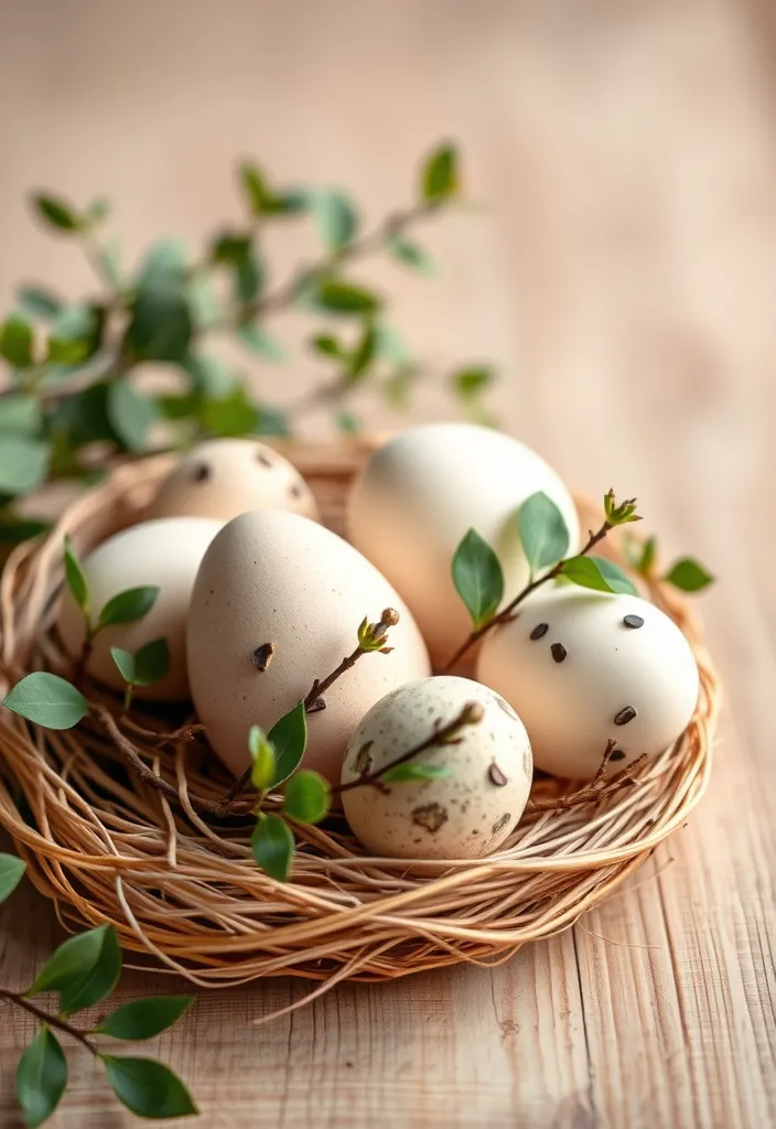 22 Creative Easter Egg Decorating Ideas to Try This Spring - 17. Nature-Inspired Eggs