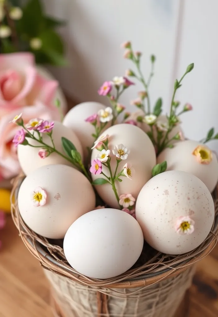 22 Creative Easter Egg Decorating Ideas to Try This Spring - 6. Floral Eggs