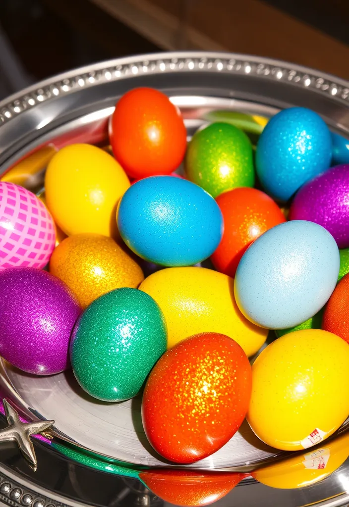 22 Creative Easter Egg Decorating Ideas to Try This Spring - 9. Glitter Eggs