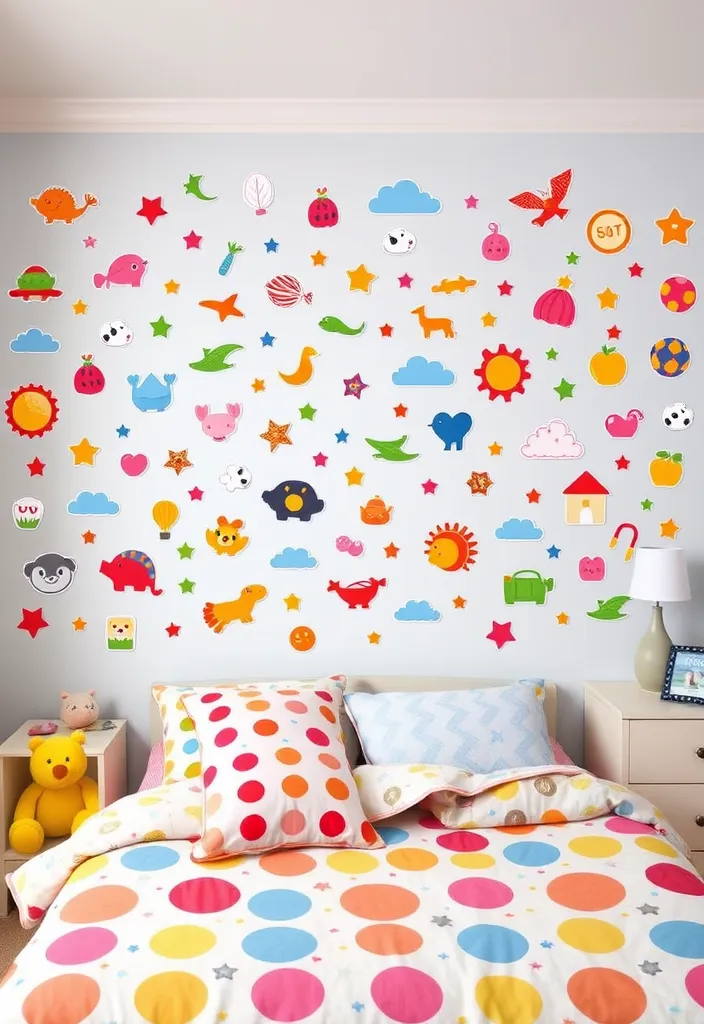 22 Creative Ideas For Decorating a Large Wall That Will Transform Your Space! - 10. Wall Decals and Stickers