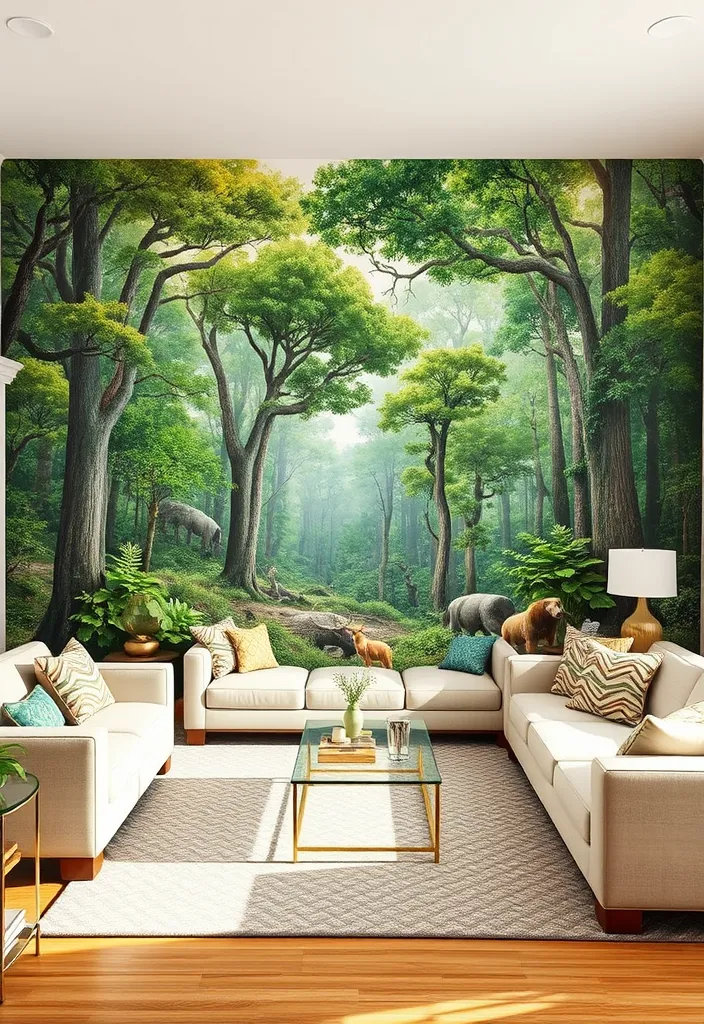 22 Creative Ideas For Decorating a Large Wall That Will Transform Your Space! - 5. Mural Magic