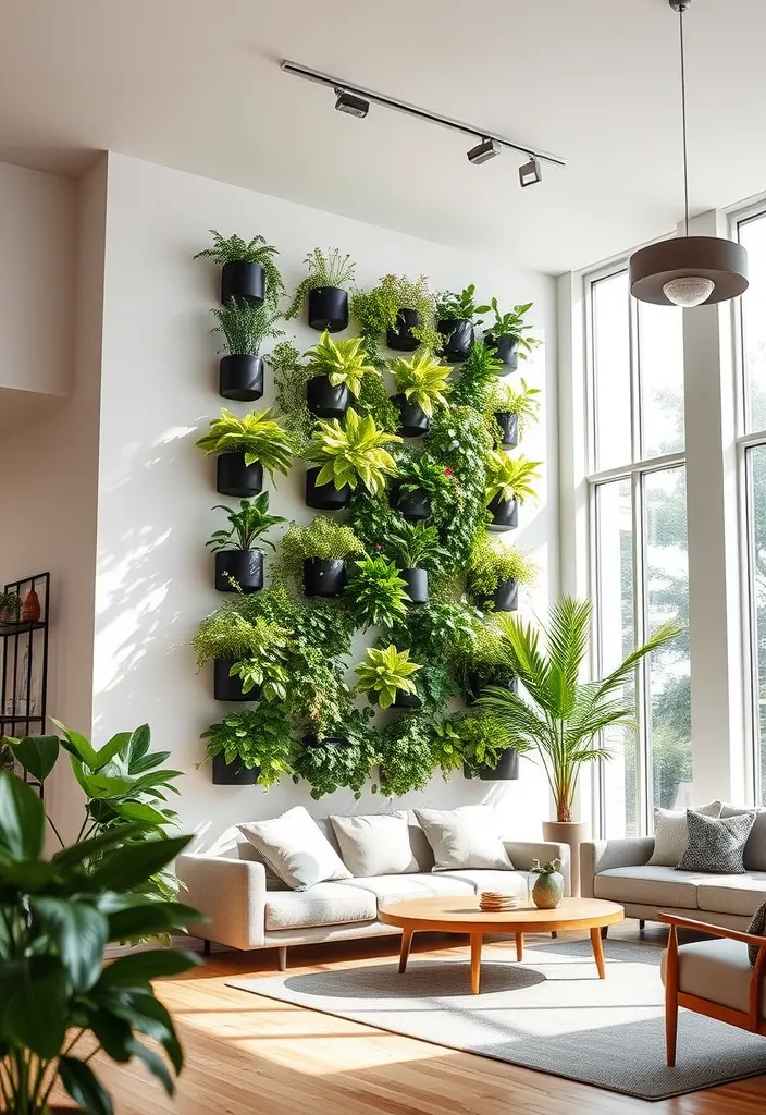 22 Creative Ideas For Decorating a Large Wall That Will Transform Your Space! - 8. Indoor Plants Wall