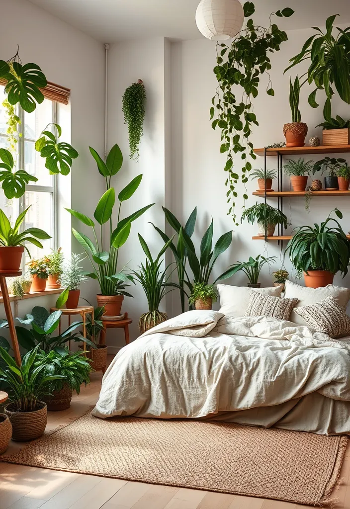 22 Eclectic Bedroom Ideas for Your Home Décor Style That Will Blow Your Mind! - 11. Urban Jungle Vibes