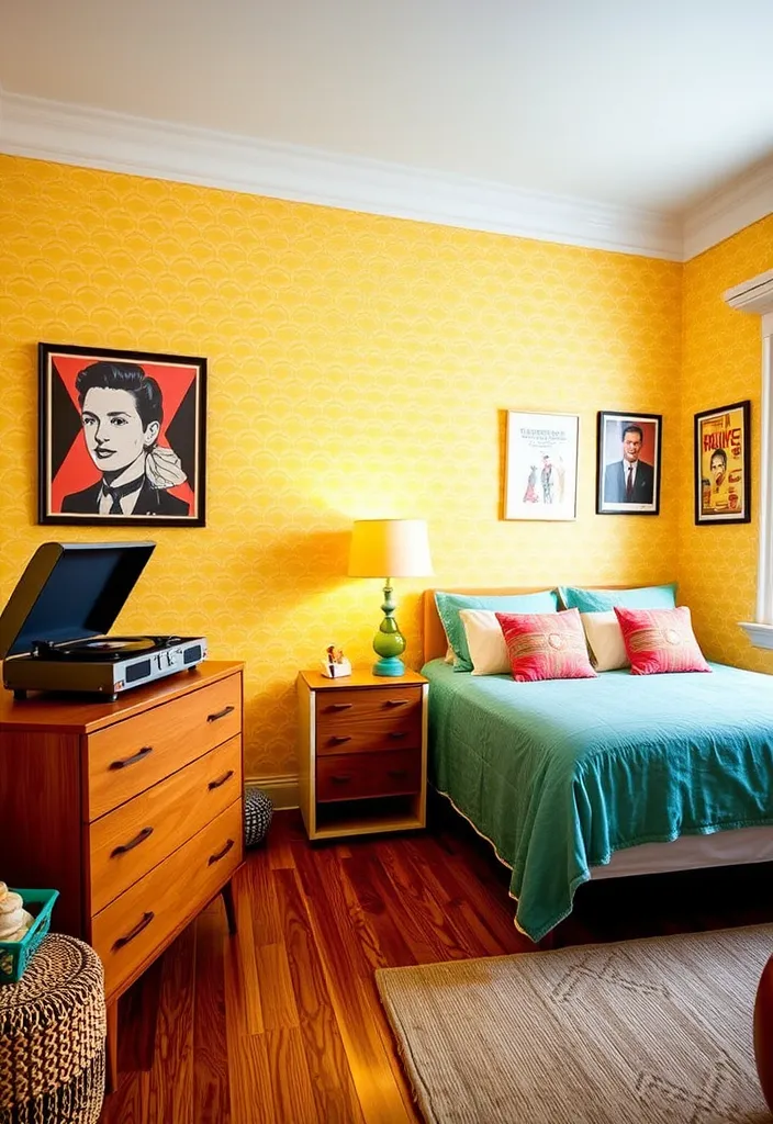 22 Eclectic Bedroom Ideas for Your Home Décor Style That Will Blow Your Mind! - 2. Retro Revival