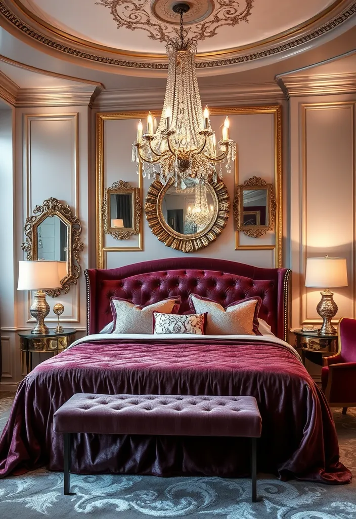 22 Eclectic Bedroom Ideas for Your Home Décor Style That Will Blow Your Mind! - 9. Glamorous Touch