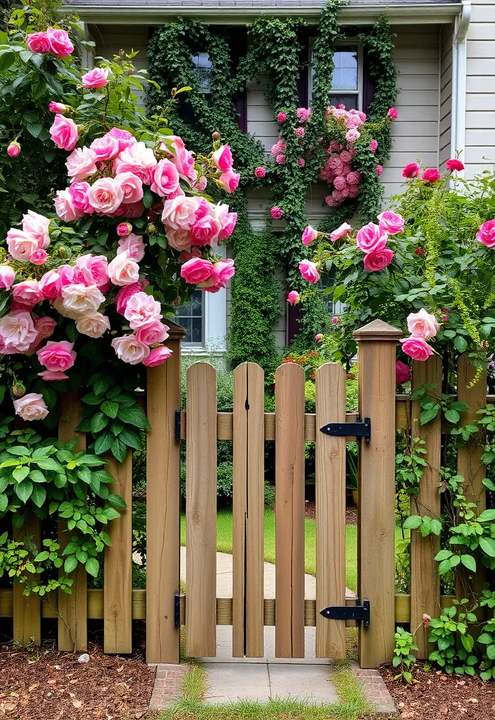 22 Front Yard Landscaping Ideas That'll Make Your Neighbors Green with Envy! - 17. Rustic Wooden Fences