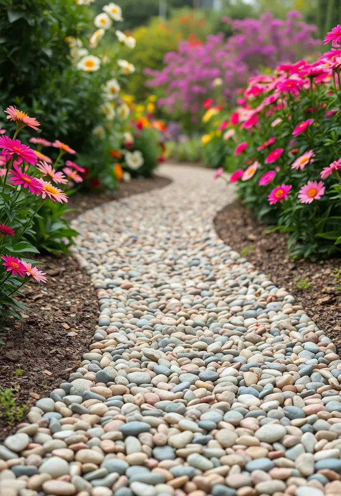 22 Front Yard Landscaping Ideas That'll Make Your Neighbors Green with Envy! - 19. Pebble Pathways