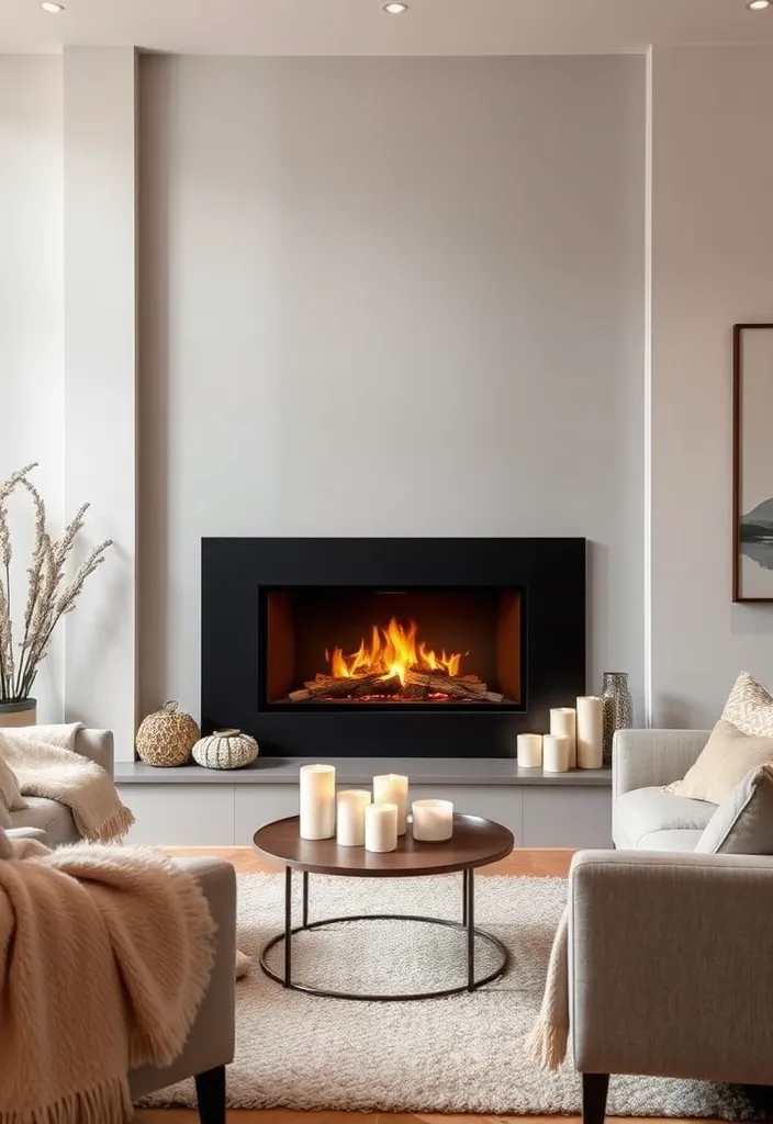 22 Glam Living Room Ideas to Dazzle and Inspire - 10. Cozy Fireplaces