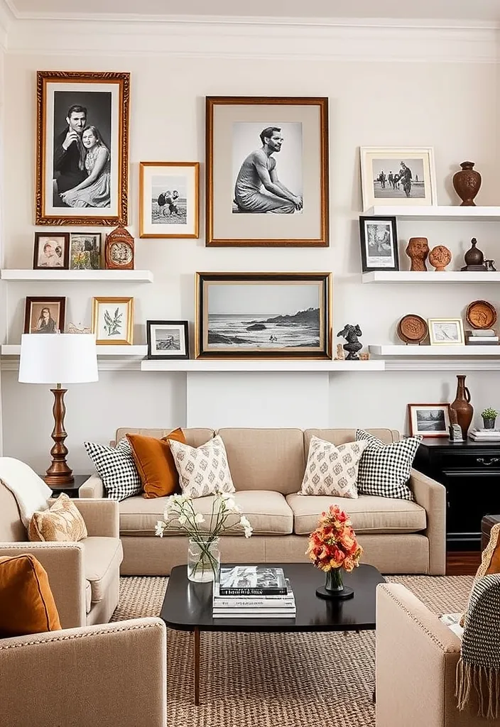 22 Glam Living Room Ideas to Dazzle and Inspire - 15. Personal Touches