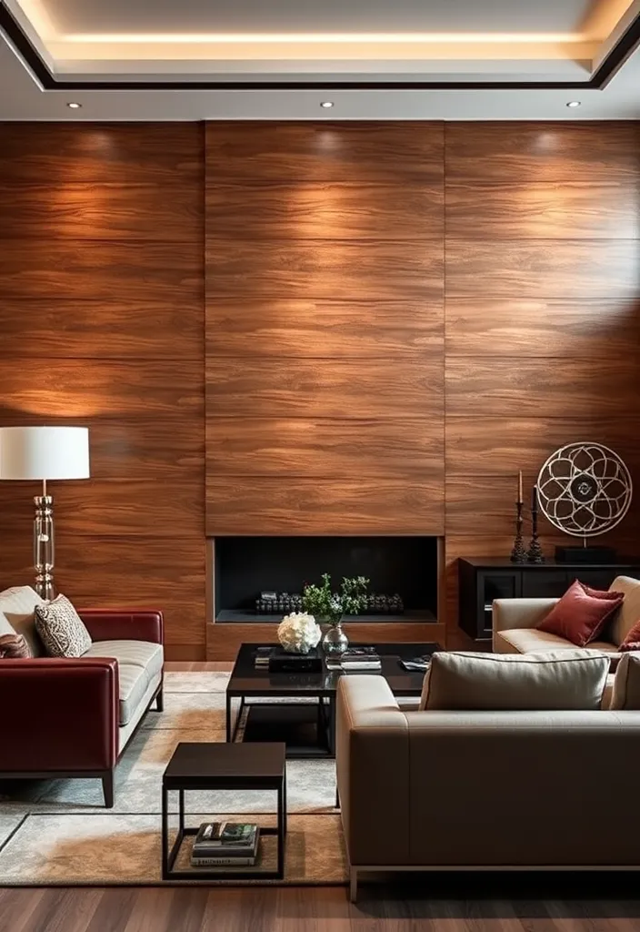 22 Glam Living Room Ideas to Dazzle and Inspire - 16. Textured Wall Panels