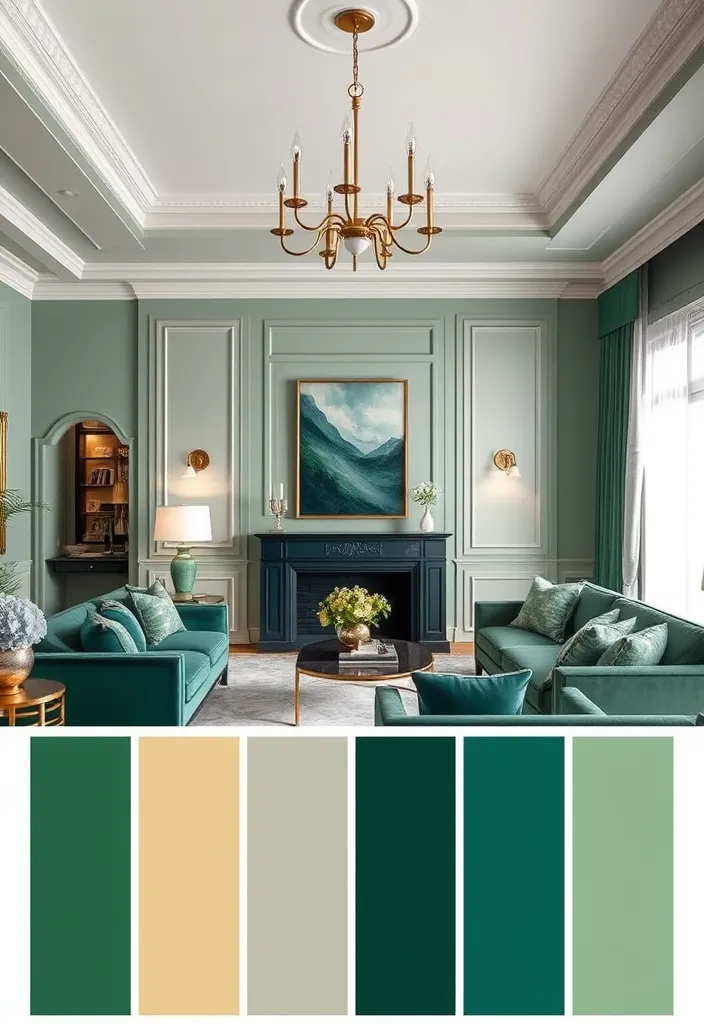 22 Glam Living Room Ideas to Dazzle and Inspire - 17. Sophisticated Color Schemes