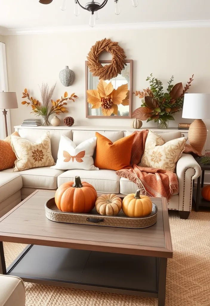 22 Glam Living Room Ideas to Dazzle and Inspire - 22. Seasonal Decor Changes