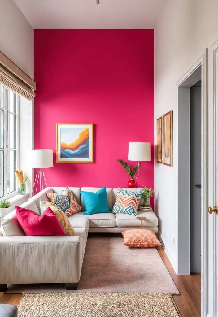 22 Long Narrow Living Room Ideas That'll Transform Your Space (You Won't Believe #10!) - 19. Incorporate a Pop of Color