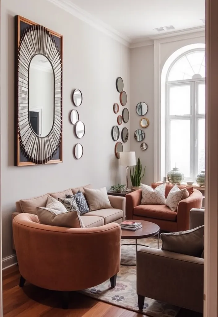 22 Long Narrow Living Room Ideas That'll Transform Your Space (You Won't Believe #10!) - 4. Incorporate Mirrors for Depth