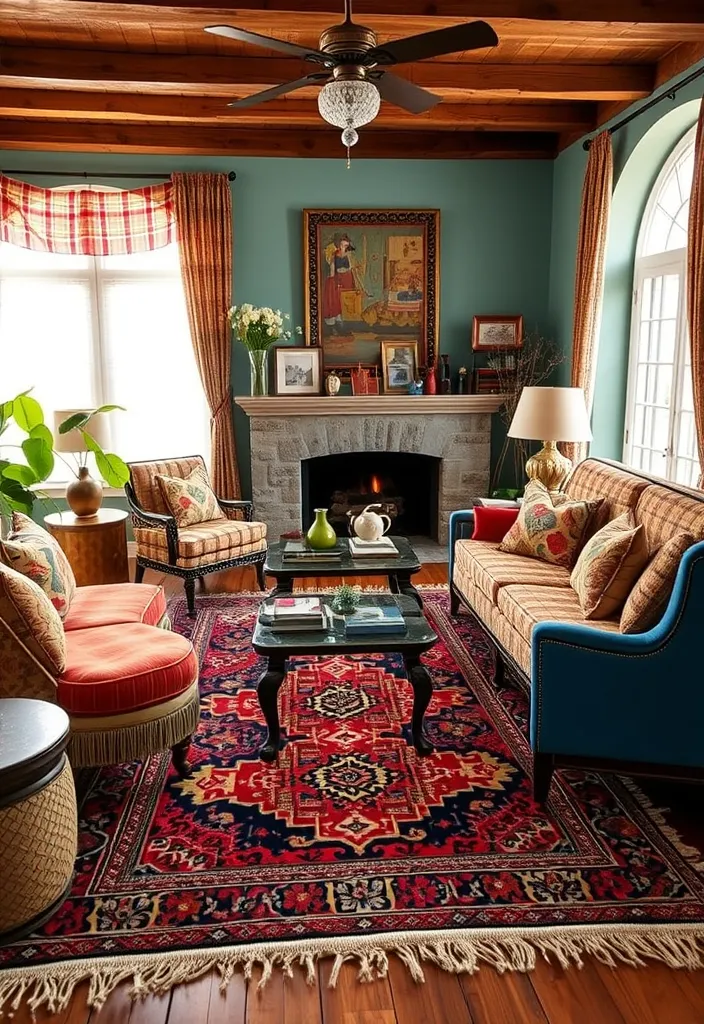 22 Modern Living Room Rugs That Will Leave Your Guests in Awe! - 16. Cultural Heritage Rugs