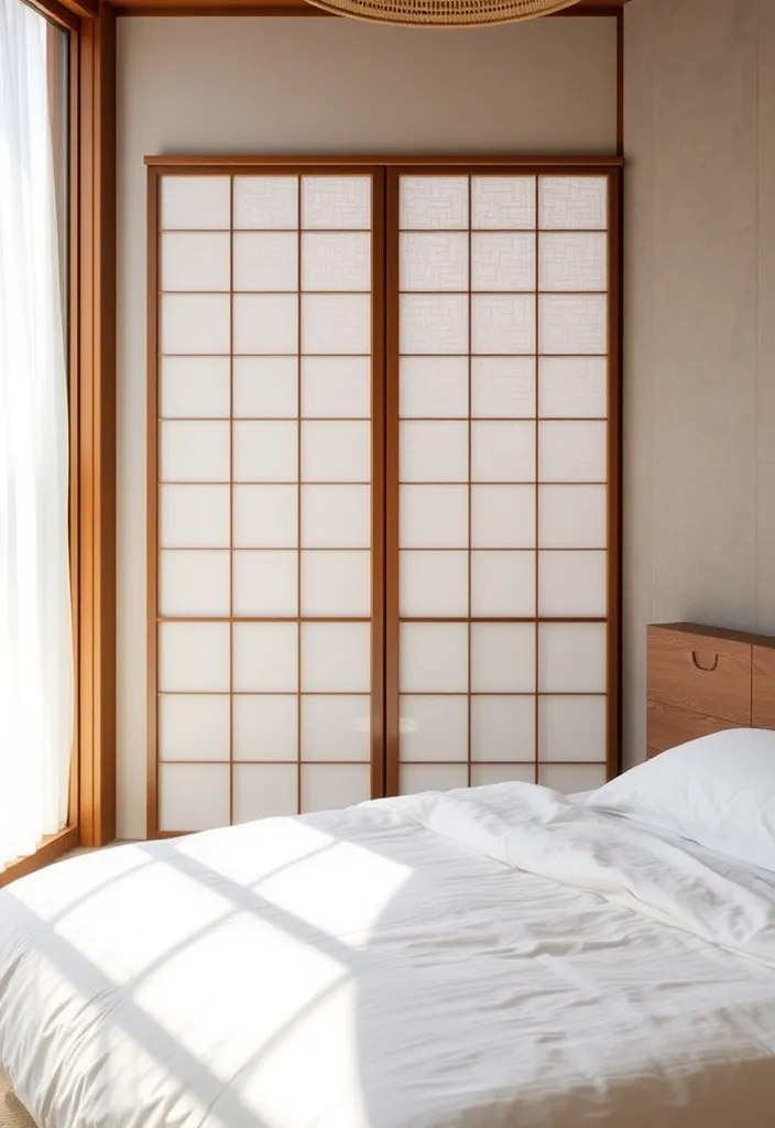 22 Serene Japandi Bedroom Oasis Ideas That Will Transform Your Space into a Zen Retreat! - 12. Japanese Shoji Screens