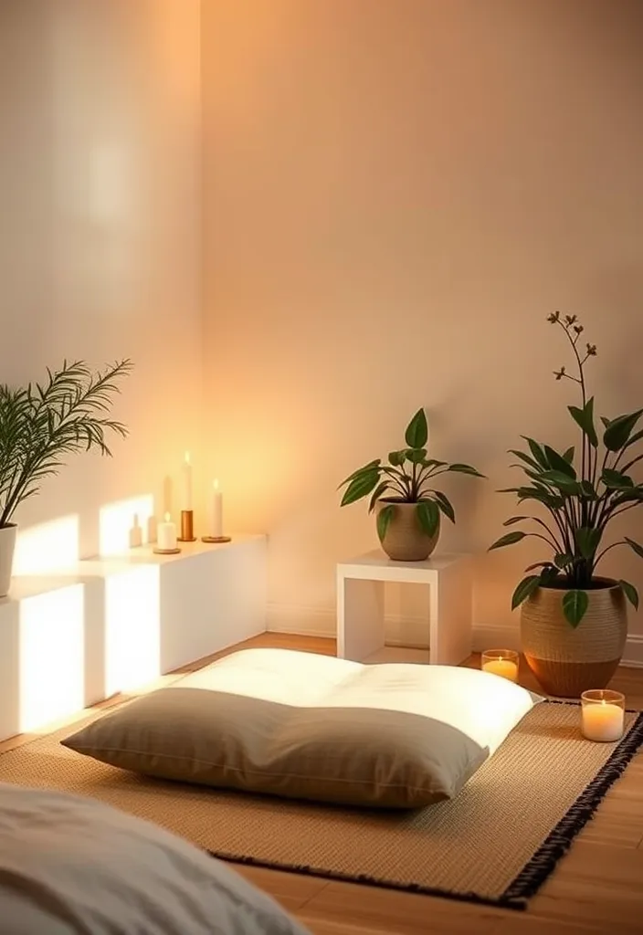 22 Serene Japandi Bedroom Oasis Ideas That Will Transform Your Space into a Zen Retreat! - 21. Personal Meditation Space