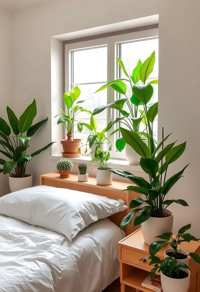 22 Serene Japandi Bedroom Oasis Ideas That Will Transform Your Space into a Zen Retreat! - 6. Indoor Plants for Serenity