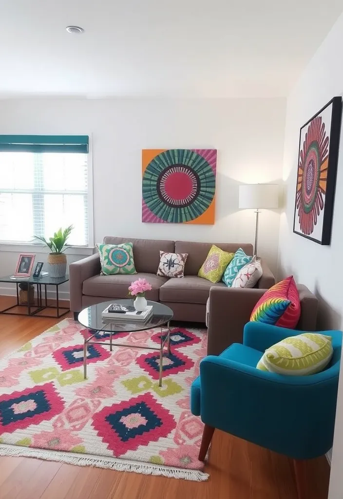 22 Small Living Room Ideas That Will Make You Wish You Lived Here! - 16. Use Colorful Accents