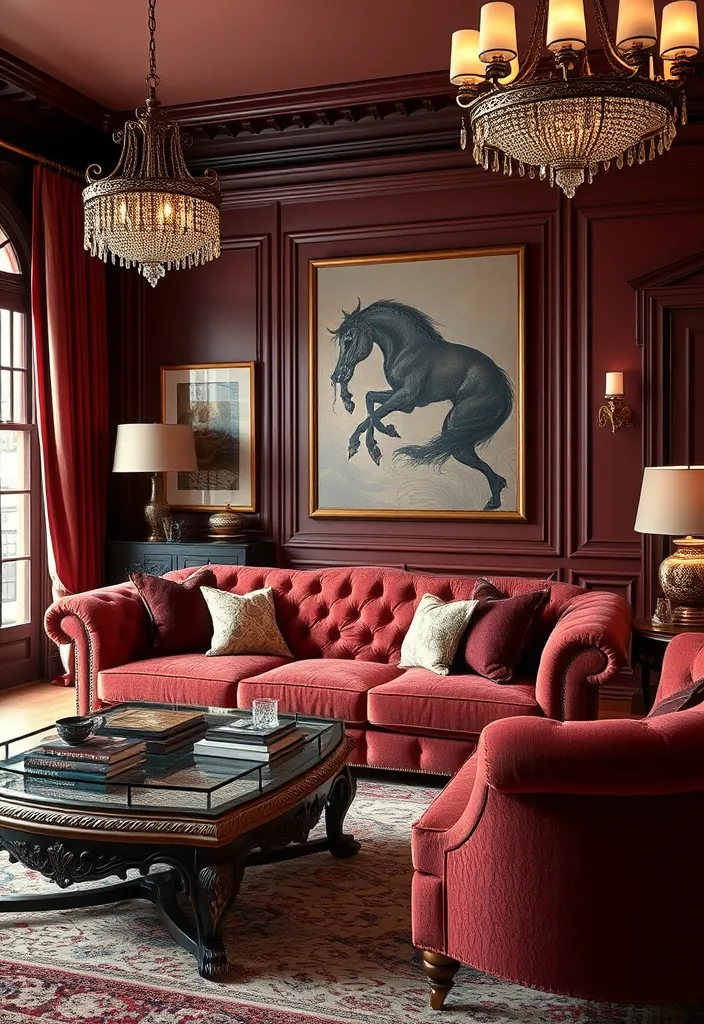 22 Stylish Townhouse Living Room Ideas That'll Inspire Your Next Makeover! - 13. Vintage Glam