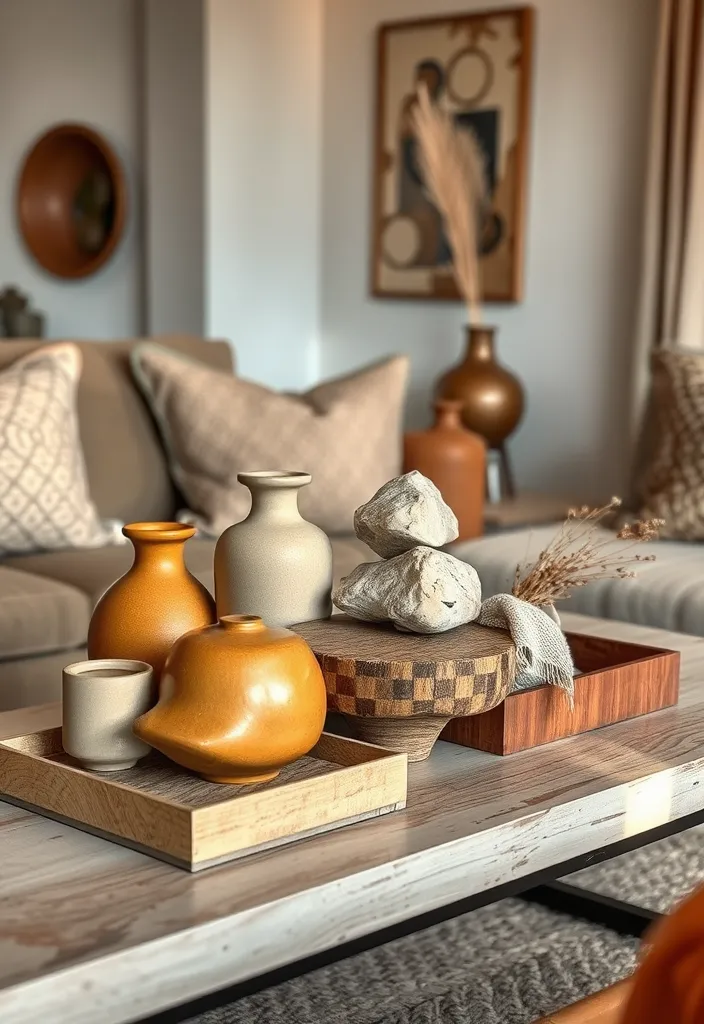 23 Earthy Living Room Ideas to Create a Cozy Escape You’ll Love! - 11. Earthy Accents