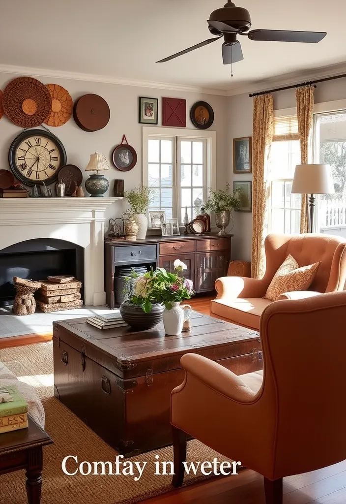 23 Earthy Living Room Ideas to Create a Cozy Escape You’ll Love! - 8. Vintage Finds