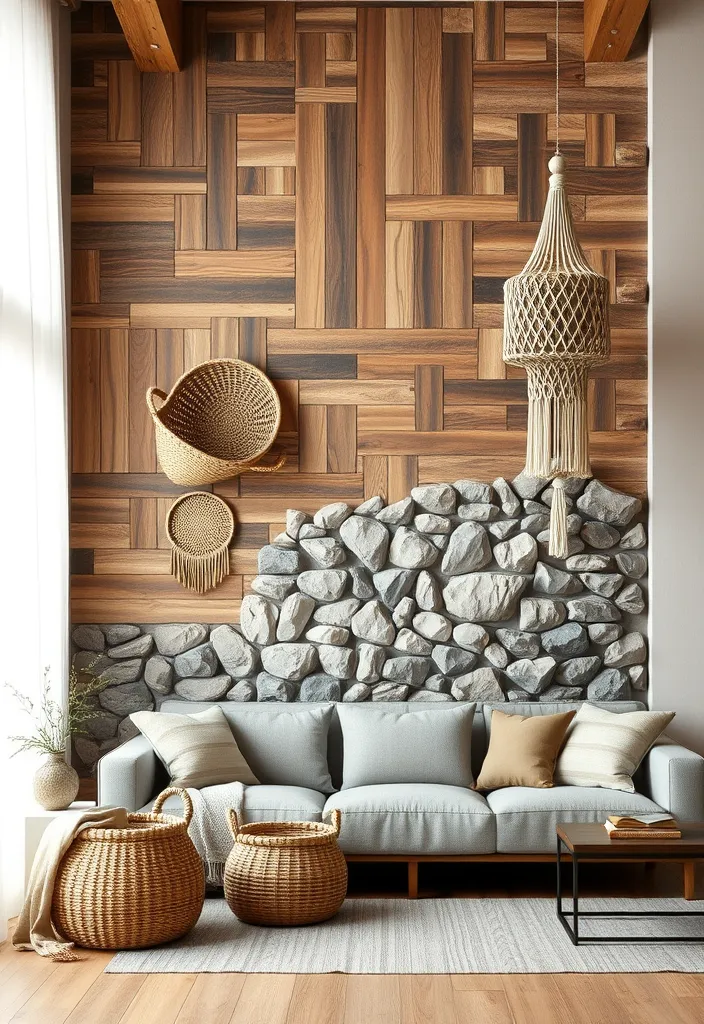 23 Earthy Living Room Ideas to Create a Cozy Escape You’ll Love! - 9. Textured Wall Treatments