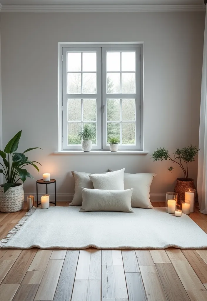 23 Fresh Scandinavian Bedroom Ideas That Will Transform Your Space! - 13. Create a Zen Space with Meditation Corner