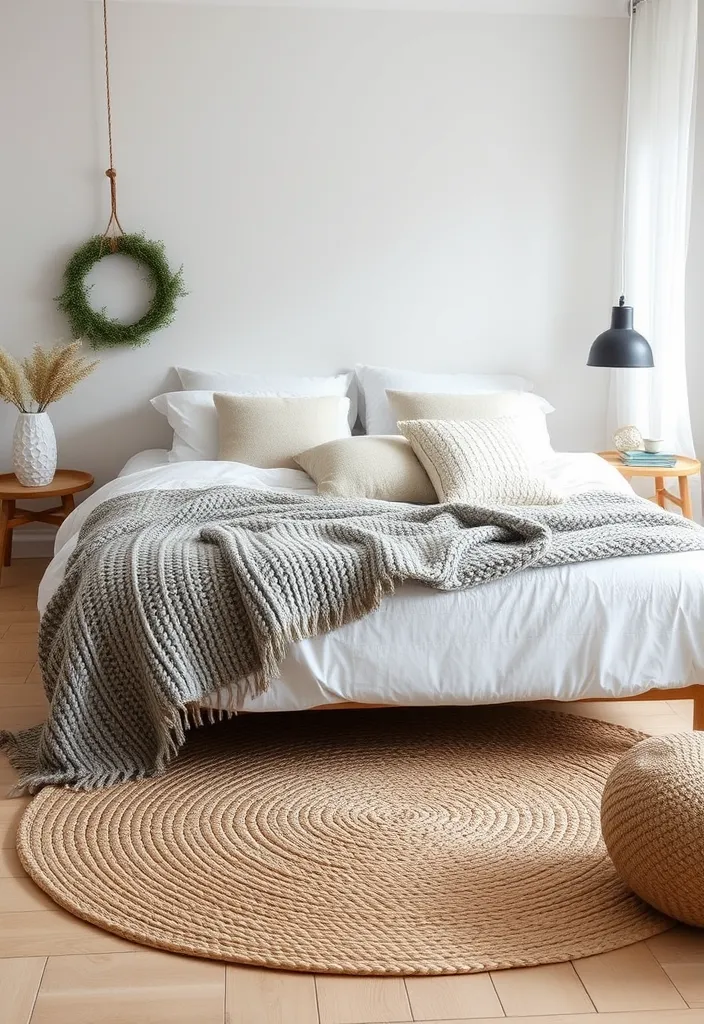 23 Fresh Scandinavian Bedroom Ideas That Will Transform Your Space! - 3. Incorporate Textured Fabrics for Warmth