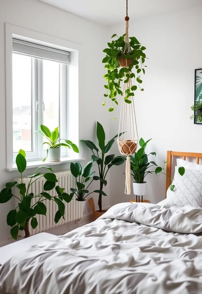 23 Fresh Scandinavian Bedroom Ideas That Will Transform Your Space! - 4. Add a Touch of Nature with Indoor Plants