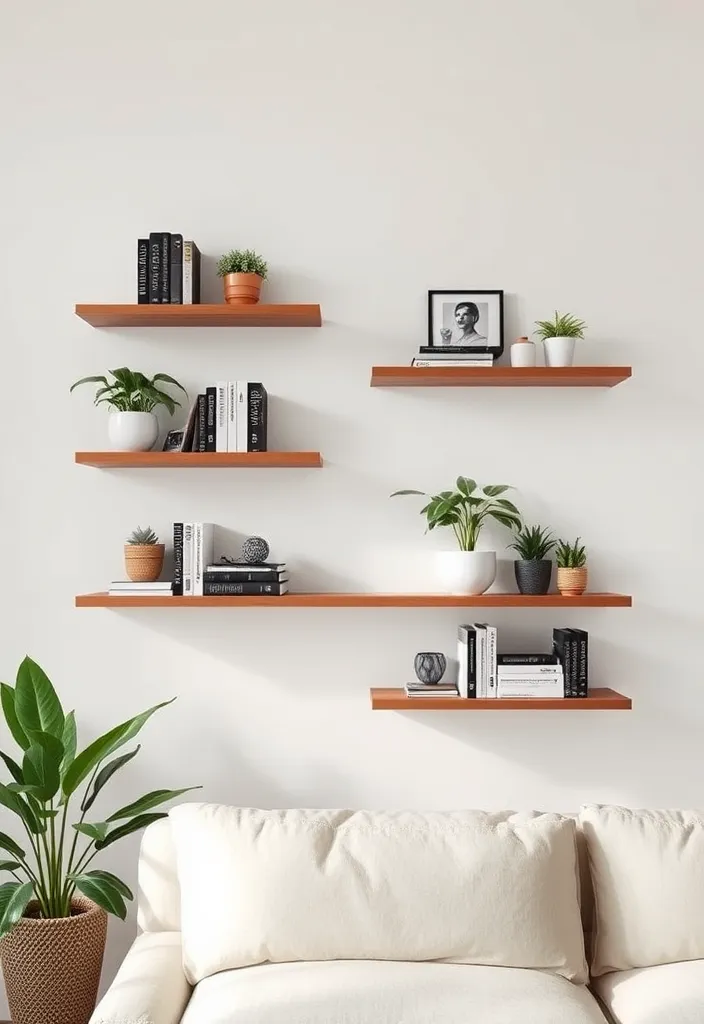 23 Genius DIY Ideas to Make Your Home Look Luxurious Without Breaking the Bank! - 8. Stylish Floating Shelves