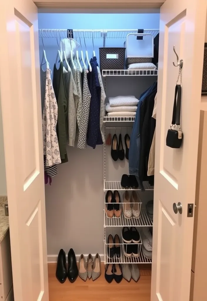 23 Genius Ways to Maximize Space in Studio Apartments (You Won't Believe #5!) - 12. Maximize Closet Space