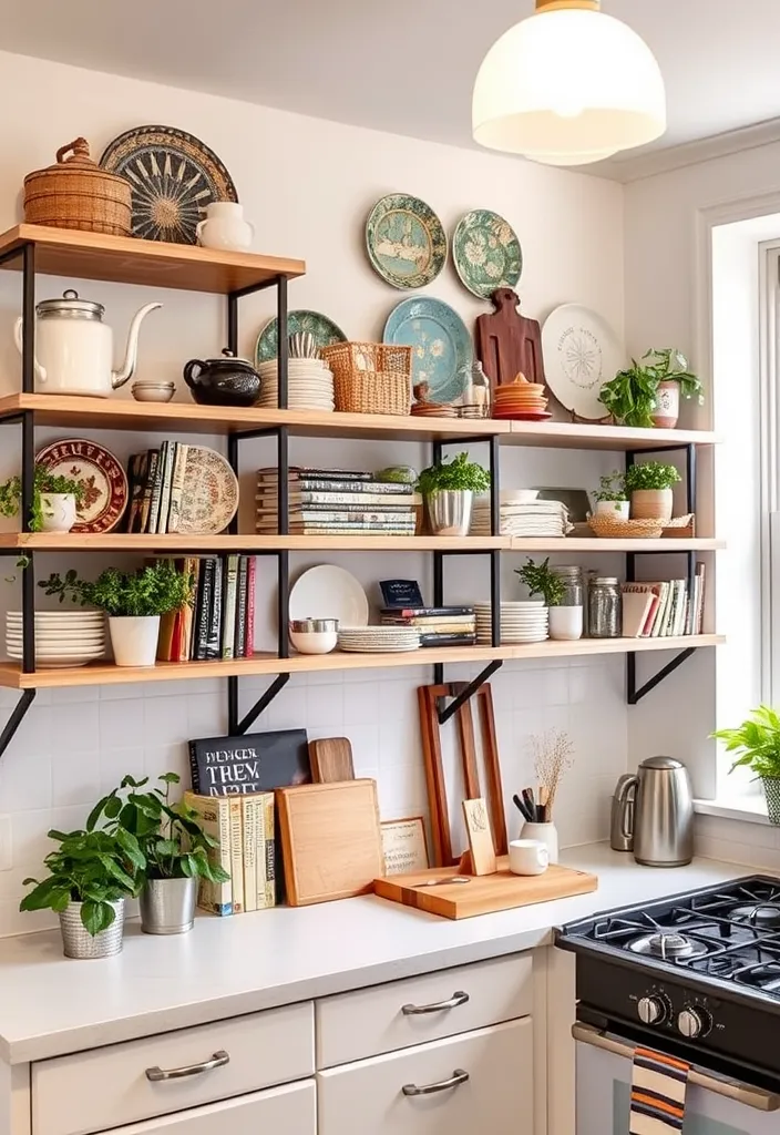 23 Genius Ways to Maximize Space in Studio Apartments (You Won't Believe #5!) - 19. Use Open Shelving in the Kitchen