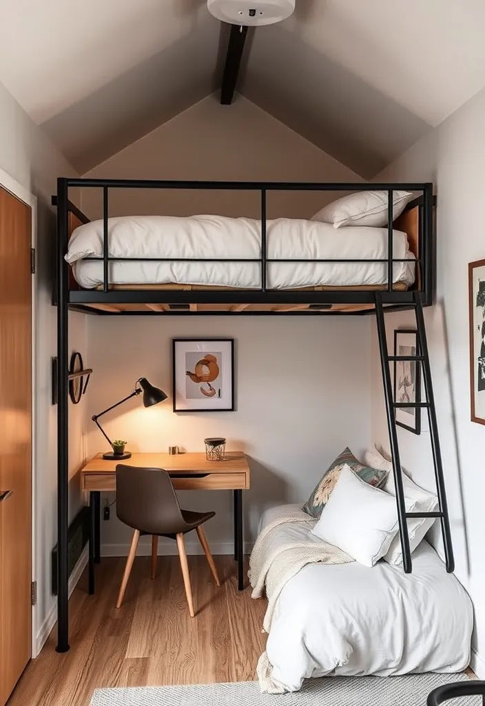 23 Genius Ways to Maximize Space in Studio Apartments (You Won't Believe #5!) - 5. Try a Lofted Bed