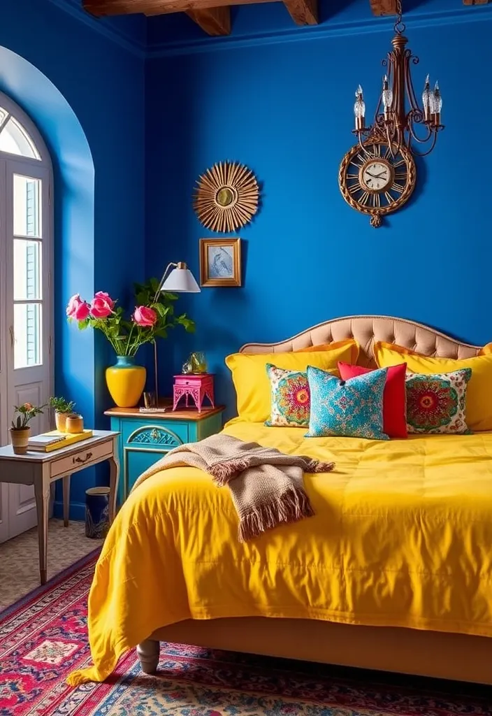 23 Italian Bedrooms That Redefine Modern Elegance (You Won't Believe #5!) - 11. Bold Colors: Embracing Vibrancy