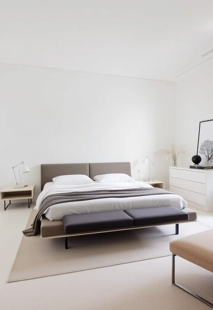 23 Italian Bedrooms That Redefine Modern Elegance (You Won't Believe #5!) - 13. Minimalist Approach: Clean Lines and Clutter-Free