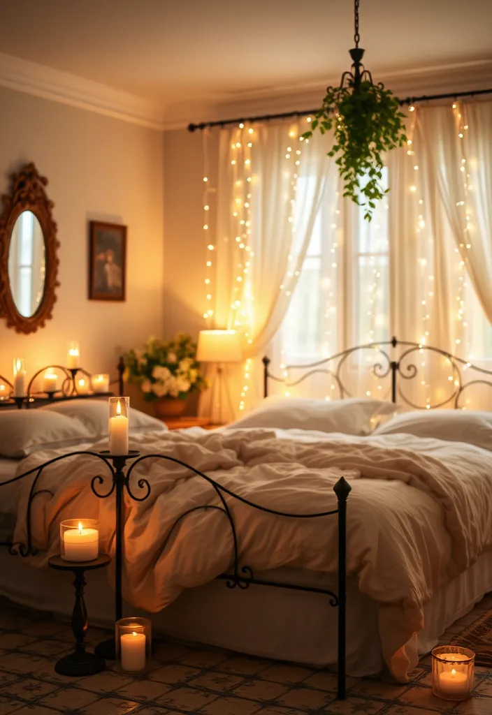 23 Italian Bedrooms That Redefine Modern Elegance (You Won't Believe #5!) - 14. Romantic Lighting: Candles and Soft Glows