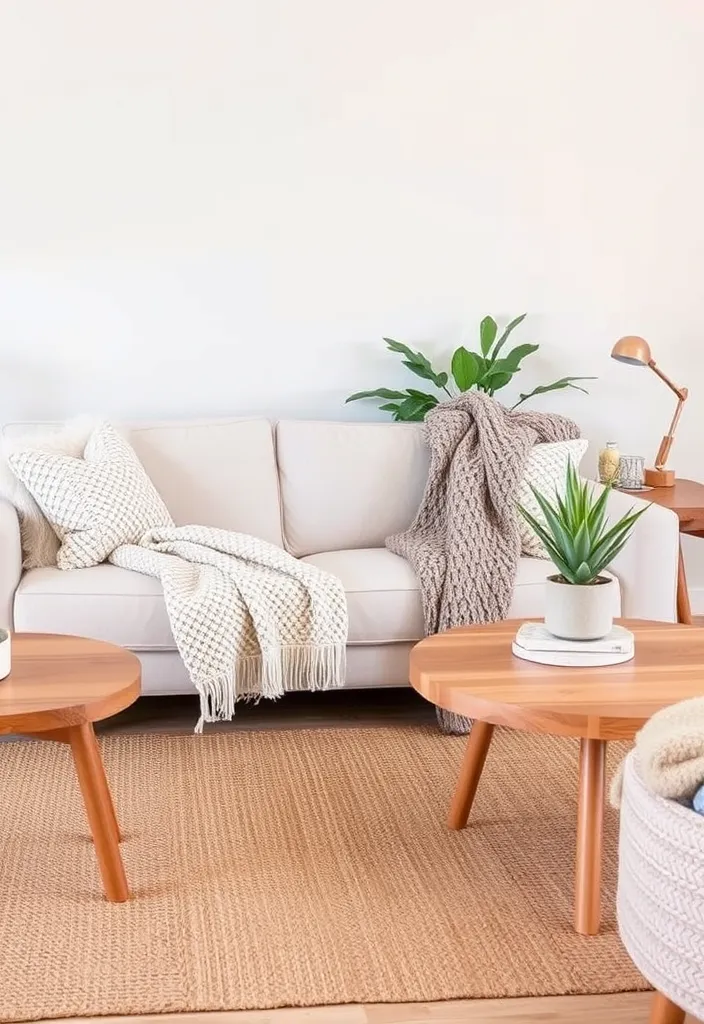 23 Japandi Living Room Ideas for a Tranquil Space (Wait Until You See #15!) - 1. Soft Neutrals with a Touch of Textures