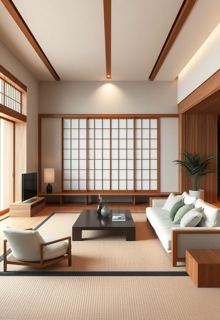 23 Japandi Living Room Ideas for a Tranquil Space (Wait Until You See #15!) - 15. Timeless Japanese Influences