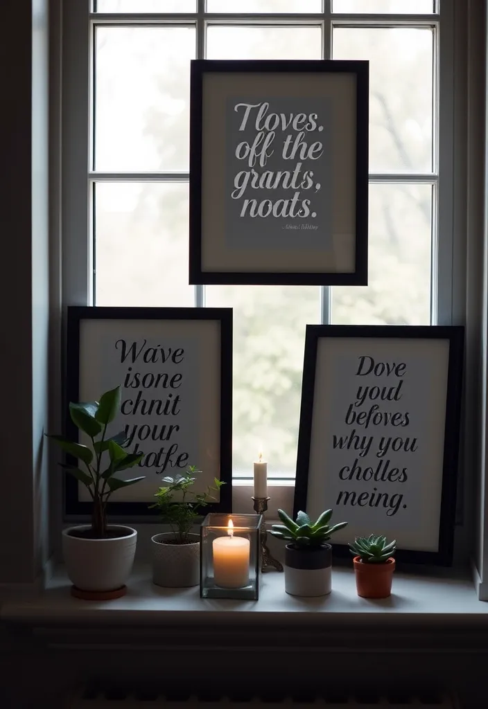 23 Kitchen Window Sill Decor Ideas You'll Love (Get Inspired Today!) - 11. Inspirational Quotes