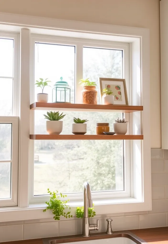 23 Kitchen Window Sill Decor Ideas You'll Love (Get Inspired Today!) - 20. Floating Shelves