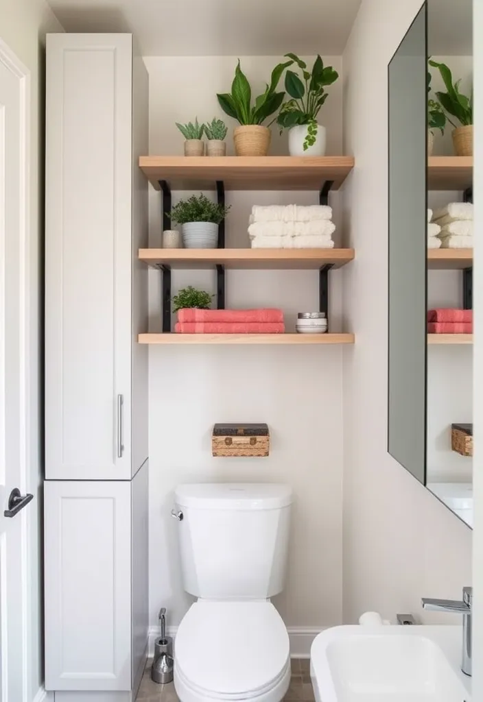 23 Small Bathroom Ideas That'll Make You Say 'Why Didn't I Think of That?' - 1. Vertical Storage Solutions