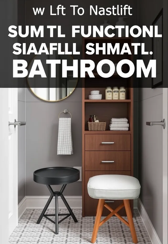 23 Small Bathroom Ideas That'll Make You Say 'Why Didn't I Think of That?' - 5. Multi-functional Furniture