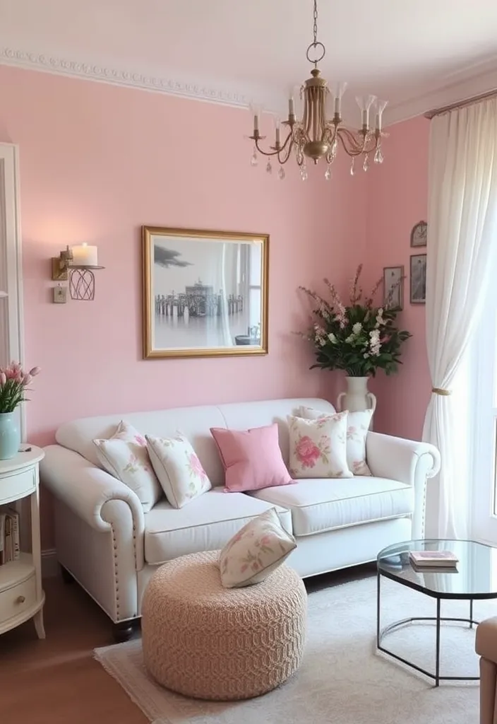 23 Small Living Room Paint Colors That'll Make Your Space Feel Twice As Big! - 13. Blush Pink: Soft and Romantic