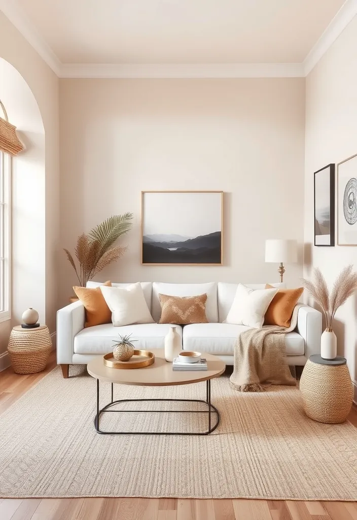 23 Small Living Room Paint Colors That'll Make Your Space Feel Twice As Big! - 14. Light Sand: Subtle Elegance