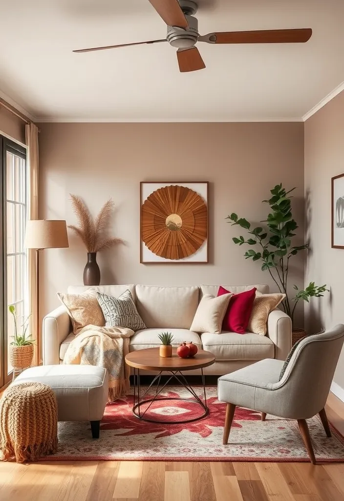 23 Small Living Room Paint Colors That'll Make Your Space Feel Twice As Big! - 17. Light Taupe: Soft and Versatile