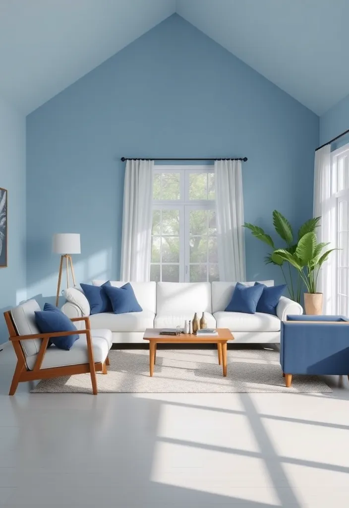 23 Small Living Room Paint Colors That'll Make Your Space Feel Twice As Big! - 2. Light Blue: Calm and Airy